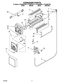 06 - Icemaker Parts parts for Whirlpool Refrigerator GT1SHWXPB01 from AppliancePartsPros.com