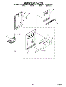 08 - Dispenser Parts, Optional Parts parts for Whirlpool Refrigerator GT1SHWXPT01 from AppliancePartsPros.com