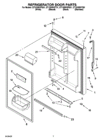 04 - Refrigerator Door Parts parts for Whirlpool Refrigerator GT1SHWXPS01 from AppliancePartsPros.com