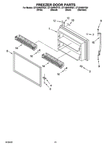 07 - Freezer Door Parts parts for Whirlpool Refrigerator GT1SHWXPS01 from AppliancePartsPros.com