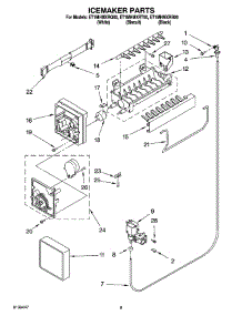 05 - Icemaker Parts parts for Whirlpool Refrigerator ET1MHMXRB00 from AppliancePartsPros.com