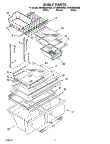 06 - Shelf Parts, Optional Parts parts for Whirlpool Refrigerator ET1MHMXRQ00 from AppliancePartsPros.com
