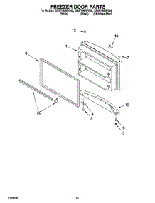 07 - Freezer Door Parts, Optional Parts parts for Whirlpool Refrigerator GR2FHMXPQ02 from AppliancePartsPros.com