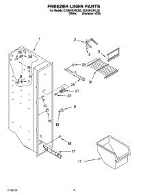 04 - Freezer Liner Parts parts for Whirlpool Refrigerator ED2NHGXRL00 from AppliancePartsPros.com