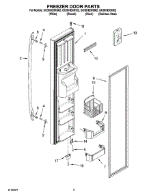 07 - Freezer Door Parts parts for Whirlpool Refrigerator GC3SHEXNB02 from AppliancePartsPros.com