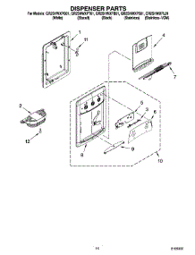 08 - Dispenser Parts, Optional Parts parts for Whirlpool Refrigerator GR2SHWXPQ01 from AppliancePartsPros.com