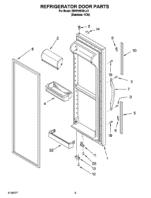 06 - Refrigerator Door Parts parts for Whirlpool Refrigerator ED5RHEXNL01 from AppliancePartsPros.com