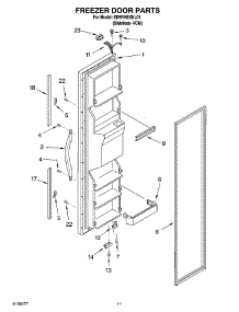 07 - Freezer Door Parts parts for Whirlpool Refrigerator ED5RHEXNL01 from AppliancePartsPros.com