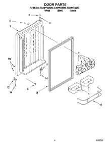 04 - Door Parts parts for Whirlpool Refrigerator EL03PPXML00 from AppliancePartsPros.com