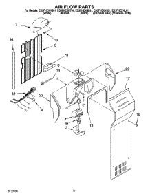 10 - Air Flow Parts parts for Whirlpool Refrigerator ED5FHEXNL01 from AppliancePartsPros.com