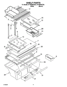 06 - Shelf Parts, Optional Parts parts for Whirlpool Refrigerator ET1RHMXKQ05 from AppliancePartsPros.com
