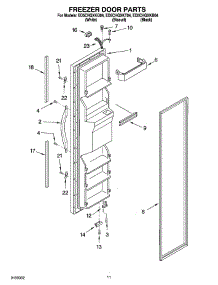 07 - Freezer Door Parts parts for Whirlpool Refrigerator ED5CHQXKB04 from AppliancePartsPros.com