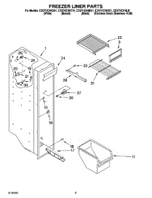 04 - Freezer Liner Parts parts for Whirlpool Refrigerator ED5FHEXNB01 from AppliancePartsPros.com