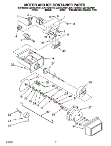 05 - Motor And Ice Container Parts parts for Whirlpool Refrigerator ED5FHEXNB01 from AppliancePartsPros.com