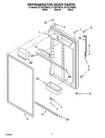 04 - Refrigerator Door Parts parts for Whirlpool Refrigerator GT1SHTXMT03 from AppliancePartsPros.com