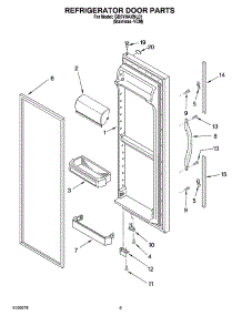 06 - Refrigerator Door Parts parts for Whirlpool Refrigerator GD5YHAXNL01 from AppliancePartsPros.com