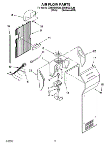 10 - Air Flow Parts parts for Whirlpool Refrigerator ED5NHGXRL00 from AppliancePartsPros.com