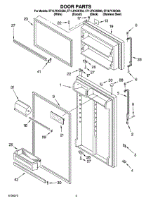 02 - Door Parts parts for Whirlpool Refrigerator ET1LFKXKQ05 from AppliancePartsPros.com