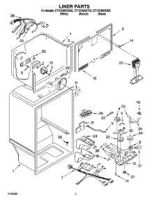 03 - Liner Parts parts for Whirlpool Refrigerator ET1CHMXKB05 from AppliancePartsPros.com