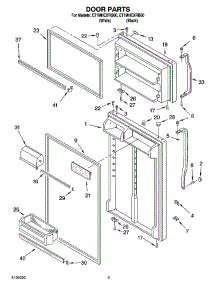 02 - Door Parts parts for Whirlpool Refrigerator ET1MHEXRQ00 from AppliancePartsPros.com