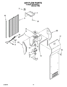09 - Air Flow Parts parts for Whirlpool Refrigerator GD5YHAXNL01 from AppliancePartsPros.com