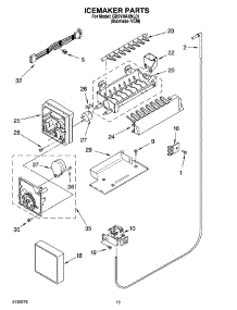 12 - Icemaker Parts parts for Whirlpool Refrigerator GD5YHAXNL01 from AppliancePartsPros.com