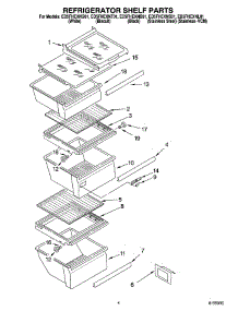 03 - Refrigerator Shelf Parts parts for Whirlpool Refrigerator ED5FHEXNS01 from AppliancePartsPros.com