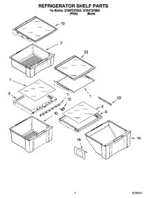 03 - Refrigerator Shelf Parts parts for Whirlpool Refrigerator GF6NFEXRQ00 from AppliancePartsPros.com