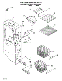04 - Freezer Liner Parts parts for Whirlpool Refrigerator GF6NFEXRQ00 from AppliancePartsPros.com