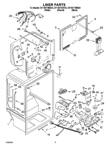 02 - Liner Parts parts for Whirlpool Refrigerator GT1SHTXMB03 from AppliancePartsPros.com