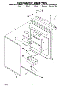 04 - Refrigerator Door Parts parts for Whirlpool Refrigerator GR2SHWXPB01 from AppliancePartsPros.com
