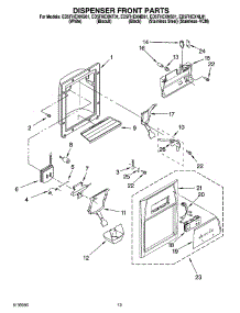 08 - Dispenser Front Parts parts for Whirlpool Refrigerator ED5FHEXNQ01 from AppliancePartsPros.com