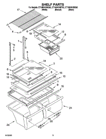 05 - Shelf Parts, Optional Parts parts for Whirlpool Refrigerator ET1MHKXMB02 from AppliancePartsPros.com