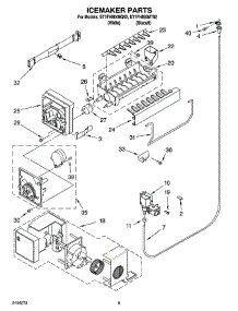 05 - Icemaker Parts parts for Whirlpool Refrigerator ET1FHMXMQ02 from AppliancePartsPros.com