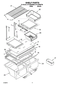 06 - Shelf Parts, Optional Parts parts for Whirlpool Refrigerator ET1FHMXMQ02 from AppliancePartsPros.com