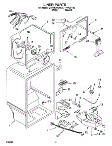 03 - Liner Parts parts for Whirlpool Refrigerator ET1PHKXPT02 from AppliancePartsPros.com