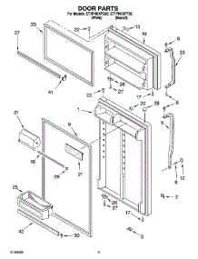 02 - Door Parts parts for Whirlpool Refrigerator ET1PHKXPQ02 from AppliancePartsPros.com