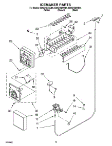 12 - Icemaker Parts, Optional Parts parts for Whirlpool Refrigerator ED5CHQXKQ04 from AppliancePartsPros.com