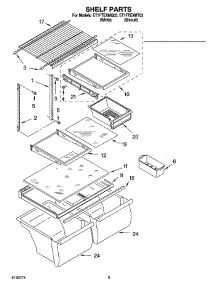05 - Shelf Parts, Optional Parts parts for Whirlpool Refrigerator ET1FTEXMQ03 from AppliancePartsPros.com