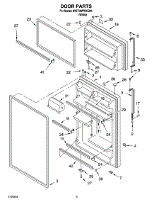 02 - Door Parts parts for Whirlpool Refrigerator 8VET0WPKKQ04 from AppliancePartsPros.com