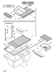 05 - Shelf Parts, Optional Parts parts for Whirlpool Refrigerator 8VET0WPKKQ04 from AppliancePartsPros.com