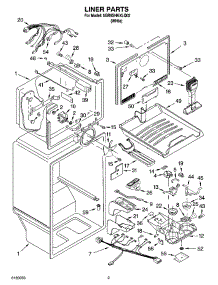 02 - Liner Parts parts for Whirlpool Refrigerator 5GR9SHKXLQ02 from AppliancePartsPros.com