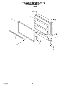 06 - Freezer Door Parts, Optional Parts parts for Whirlpool Refrigerator 5GR9SHKXLQ02 from AppliancePartsPros.com
