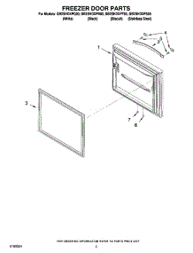 03 - Freezer Door Parts parts for Whirlpool Refrigerator GB2SHDXPB00 from AppliancePartsPros.com