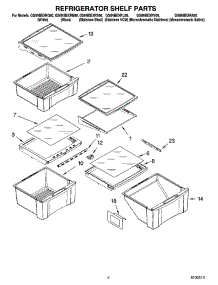 03 - Refrigerator Shelf Parts parts for Whirlpool Refrigerator GS6NBEXRS00 from AppliancePartsPros.com