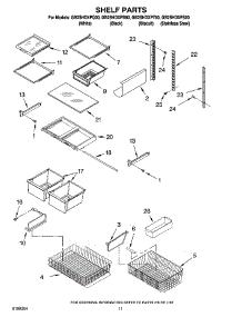 07 - Shelf Parts parts for Whirlpool Refrigerator GB2SHDXPB00 from AppliancePartsPros.com