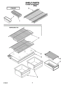 05 - Shelf Parts, Optional Parts parts for Whirlpool Refrigerator 5ET6WPKRQ00 from AppliancePartsPros.com