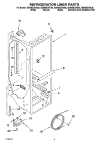 02 - Refrigerator Liner Parts parts for Whirlpool Refrigerator GS6NBEXRT00 from AppliancePartsPros.com
