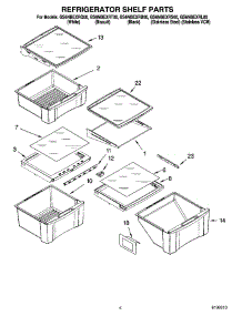 03 - Refrigerator Shelf Parts parts for Whirlpool Refrigerator GS6NBEXRT00 from AppliancePartsPros.com