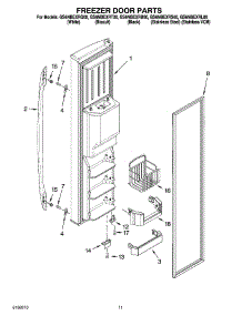 07 - Freezer Door Parts parts for Whirlpool Refrigerator GS6NBEXRT00 from AppliancePartsPros.com